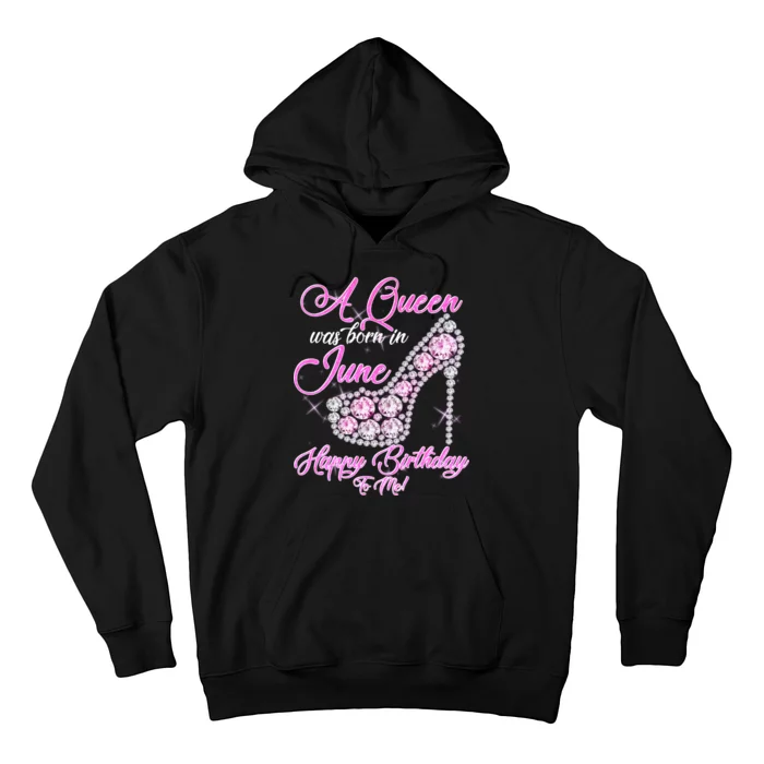 A Queen Was Born in June Fancy Birthday Hoodie