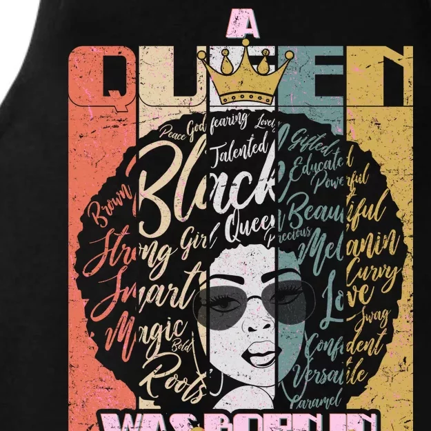 A Queen was Born in March Ladies Tri-Blend Wicking Tank