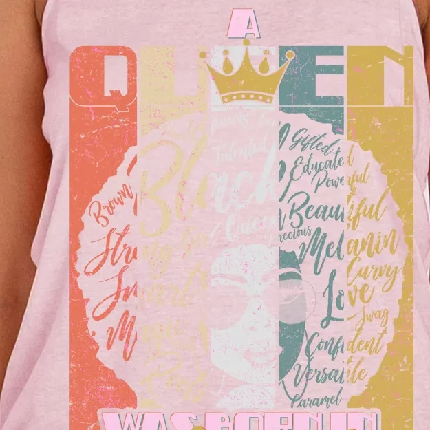 A Queen was Born in March Women's Knotted Racerback Tank