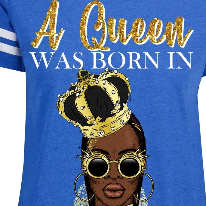 A Queen Was Born In March Happy Birthday Enza Ladies Jersey Football T-Shirt