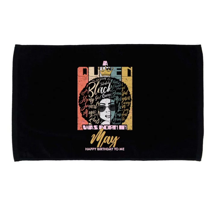 A Queen Was Born In May Microfiber Hand Towel