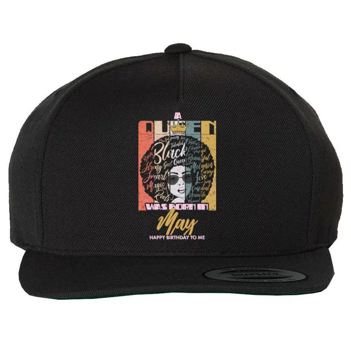 A Queen Was Born In May Wool Snapback Cap