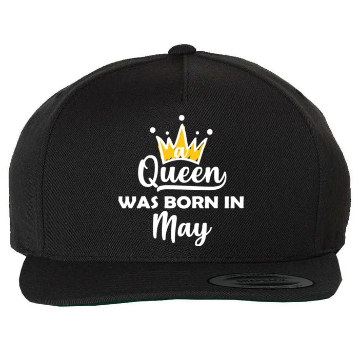 A Queen Was Born In May Birthday Wool Snapback Cap