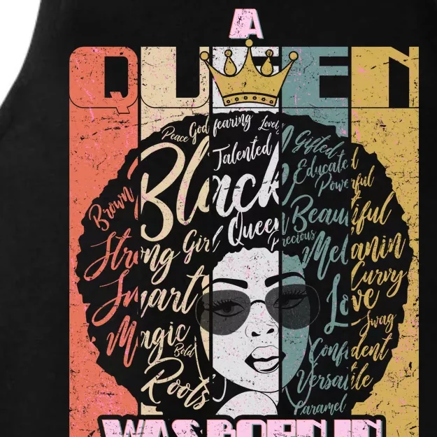 A Queen Was Born In November Happy Ladies Tri-Blend Wicking Tank