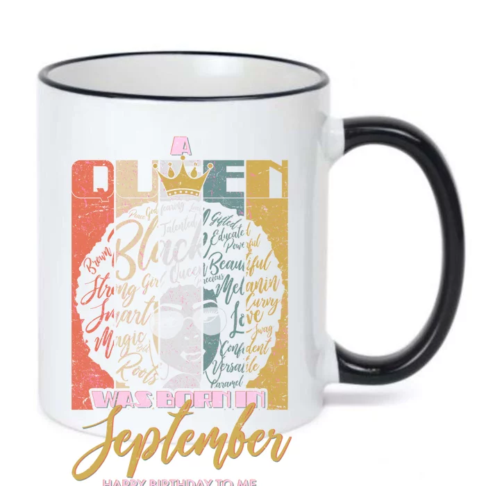 A Queen Was Born In September Black Color Changing Mug