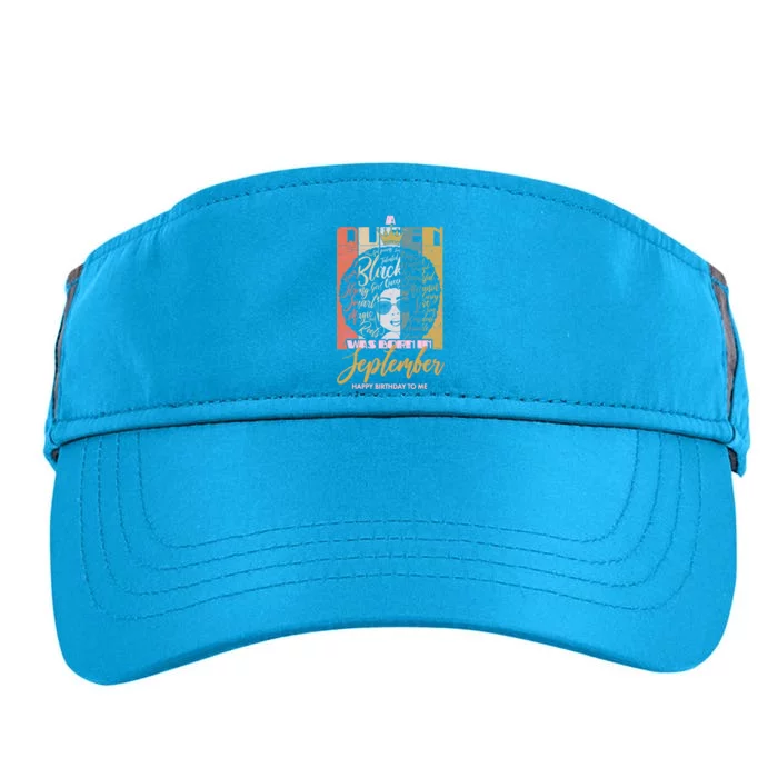 A Queen Was Born In September Adult Drive Performance Visor