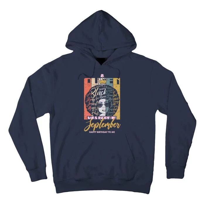 A Queen Was Born In September Tall Hoodie