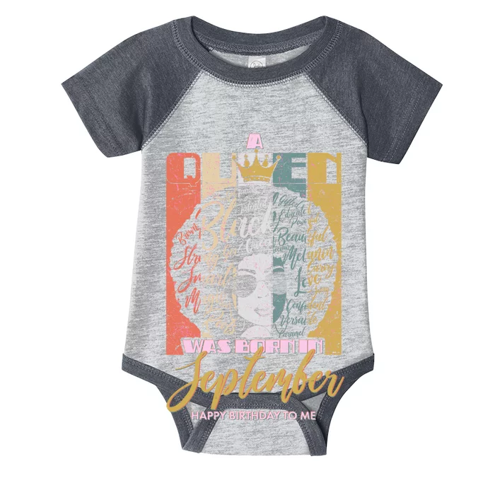 A Queen Was Born In September Infant Baby Jersey Bodysuit