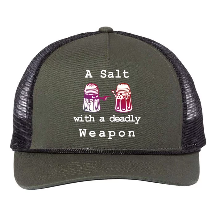 A Salt With A Deadly Weapon Retro Rope Trucker Hat Cap