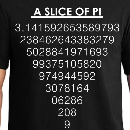 A Slice of Pi Pie Funny Pi Day Math Geek Logo Pajama Set