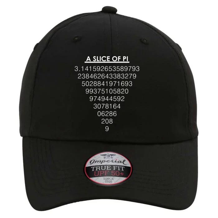 A Slice of Pi Pie Funny Pi Day Math Geek Logo The Original Performance Cap