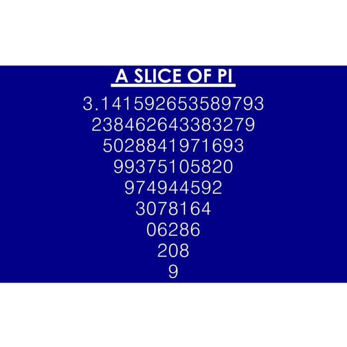 A Slice of Pi Pie Funny Pi Day Math Geek Logo Bumper Sticker