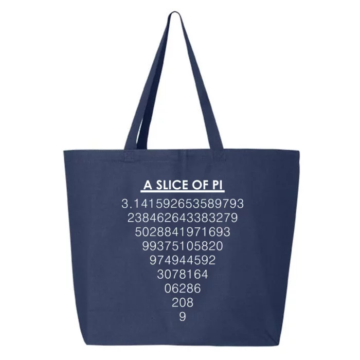 A Slice of Pi Pie Funny Pi Day Math Geek Logo 25L Jumbo Tote