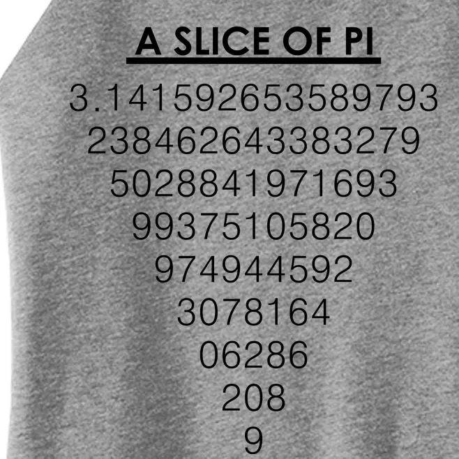 A Slice of Pi Pie Funny Pi Day Math Geek Logo Women’s Perfect Tri Rocker Tank