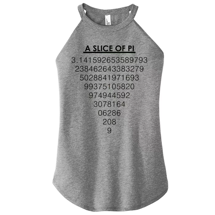 A Slice of Pi Pie Funny Pi Day Math Geek Logo Women’s Perfect Tri Rocker Tank