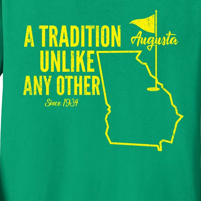 A Tradition Unlike Any Other Augusta Georgia Golfing Kids Long Sleeve Shirt