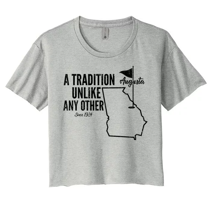 A Tradition Unlike Any Other Augusta Georgia Golfing Women's Crop Top Tee