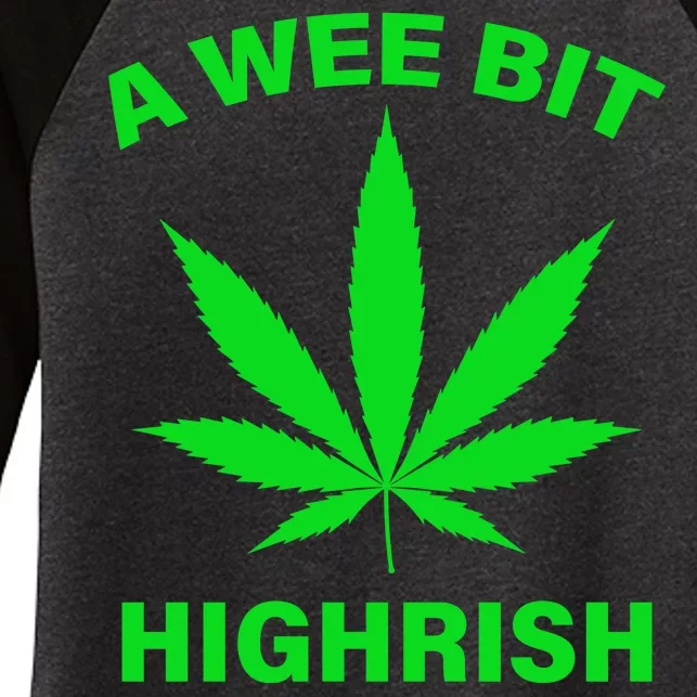 A Wee Bit Highrish Women's Tri-Blend 3/4-Sleeve Raglan Shirt