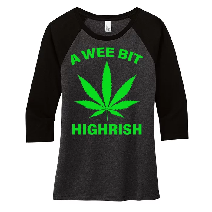 A Wee Bit Highrish Women's Tri-Blend 3/4-Sleeve Raglan Shirt