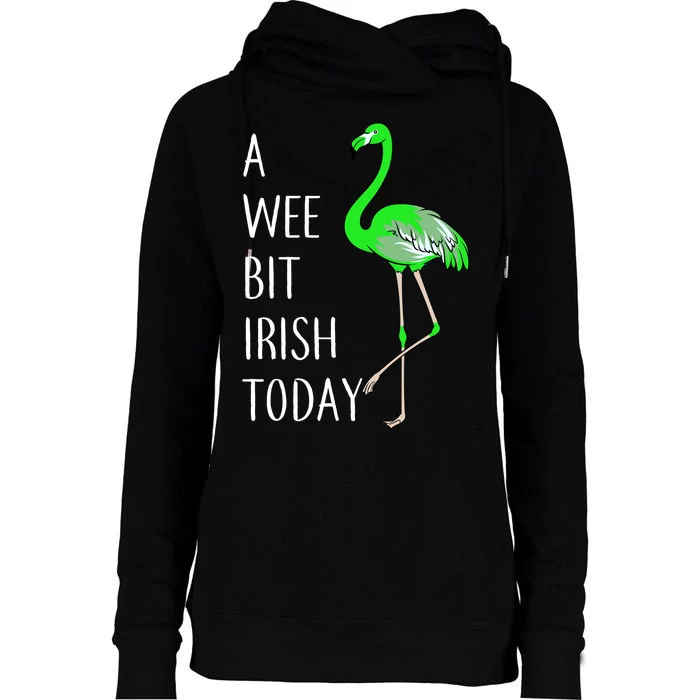 A Wee Bit Irish Today Flamingo Womens Funnel Neck Pullover Hood