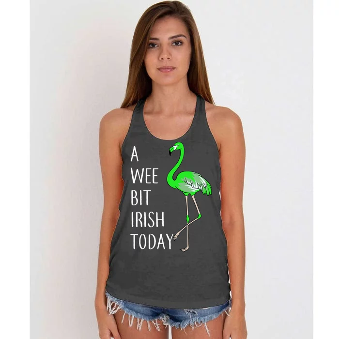 A Wee Bit Irish Today Flamingo Women's Knotted Racerback Tank