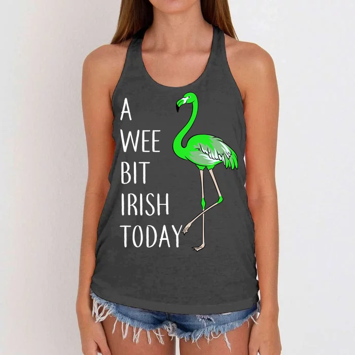 A Wee Bit Irish Today Flamingo Women's Knotted Racerback Tank