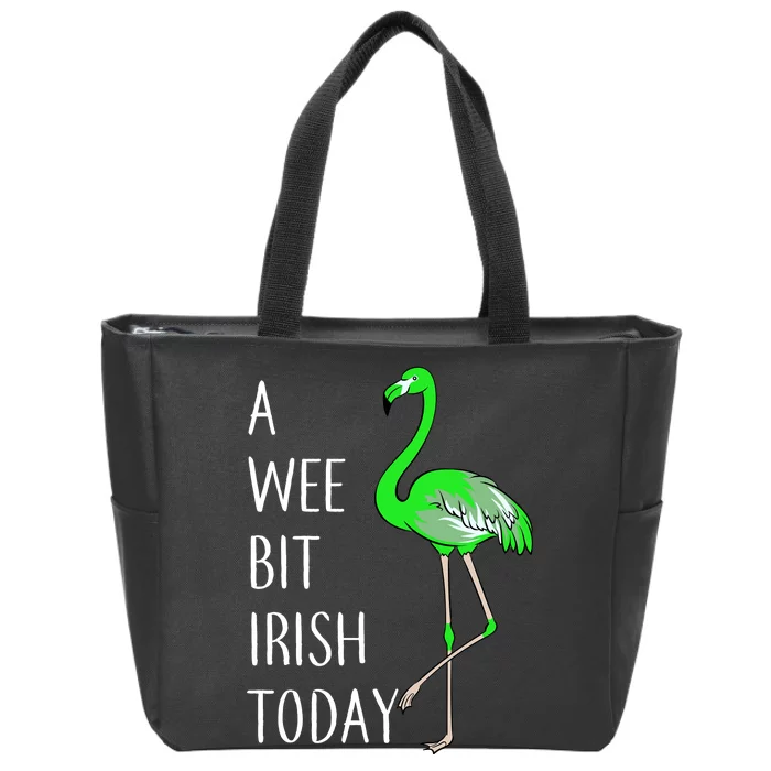 A Wee Bit Irish Today Flamingo Zip Tote Bag