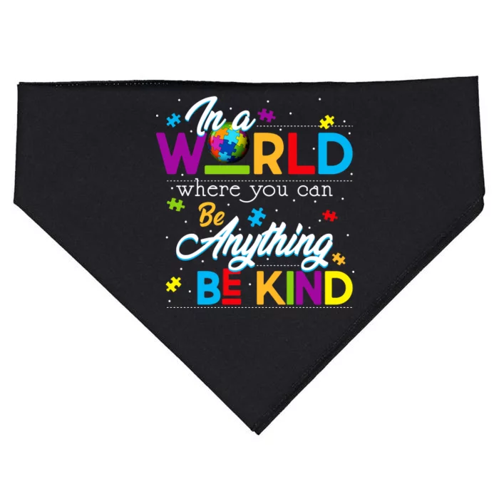 A World With Kindness Autism Awareness USA-Made Doggie Bandana