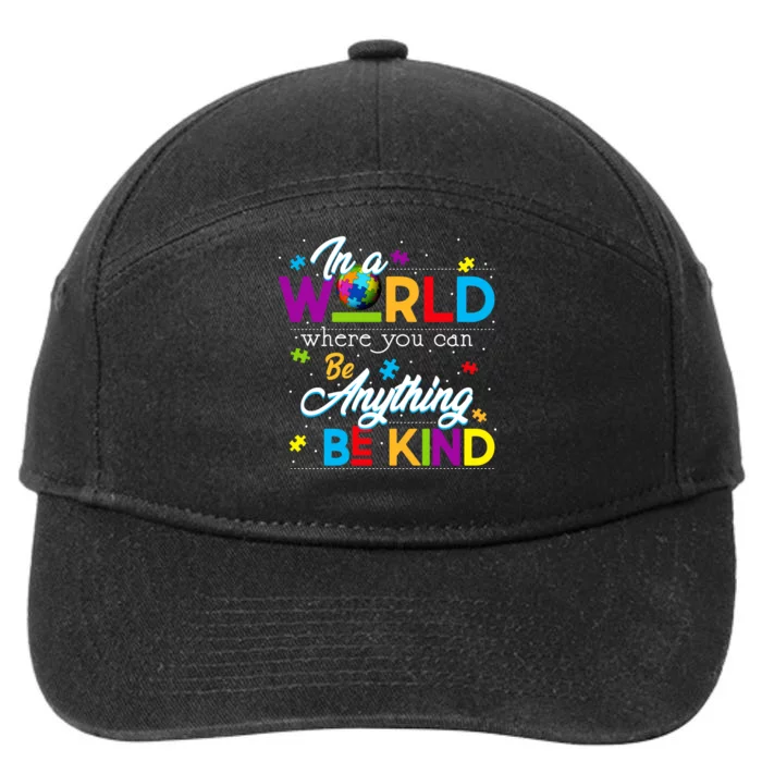 A World With Kindness Autism Awareness 7-Panel Snapback Hat