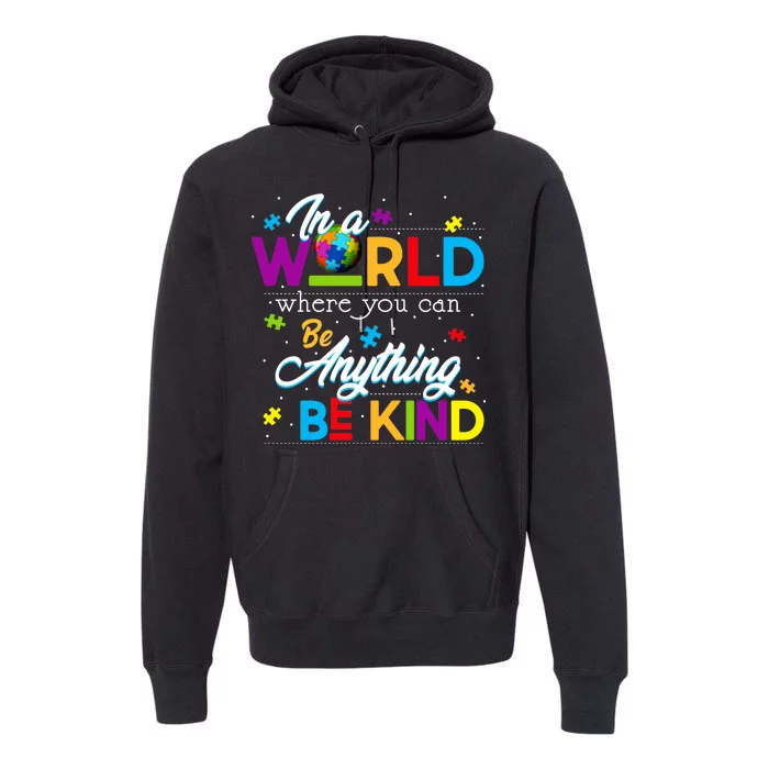 A World With Kindness Autism Awareness Premium Hoodie