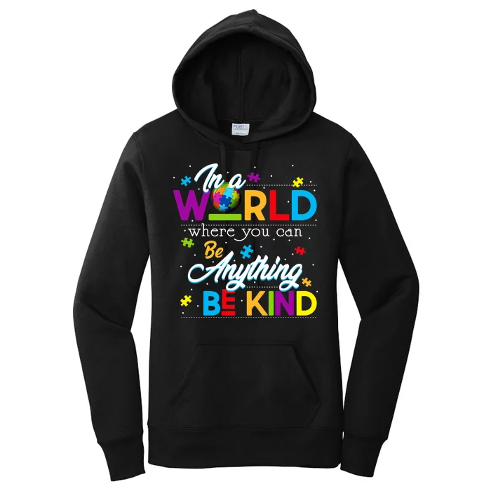 A World With Kindness Autism Awareness Women's Pullover Hoodie