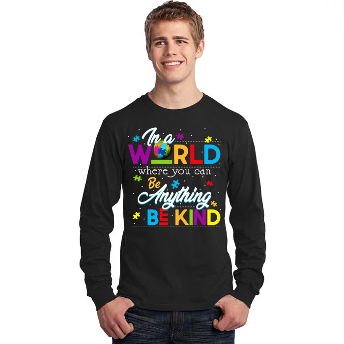 A World With Kindness Autism Awareness Tall Long Sleeve T-Shirt