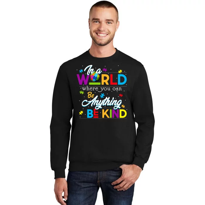 A World With Kindness Autism Awareness Tall Sweatshirt