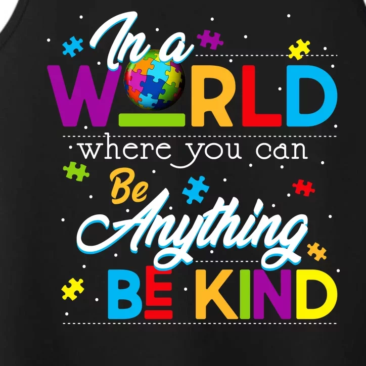 A World With Kindness Autism Awareness Performance Tank