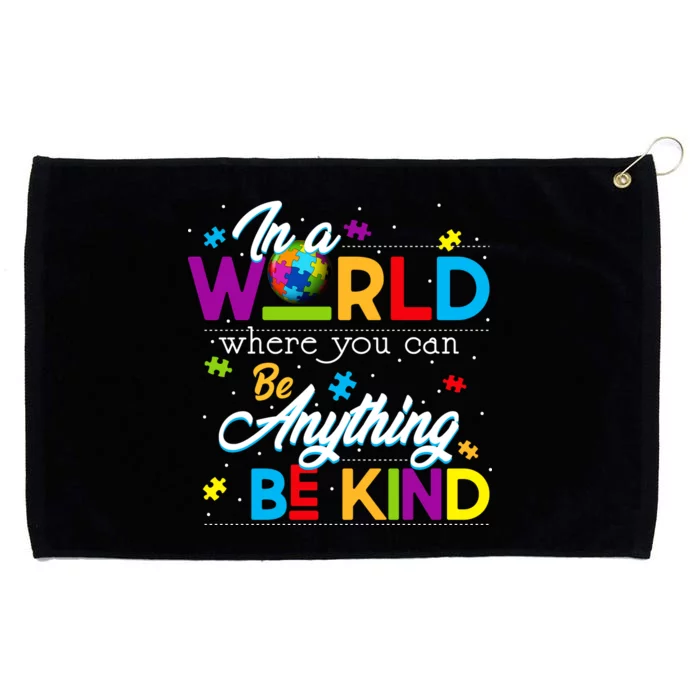 A World With Kindness Autism Awareness Grommeted Golf Towel