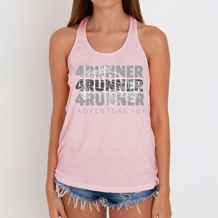 Adventure 101 4runner 4runner 4runner Overland Offroad Meaningful Gift Women's Knotted Racerback Tank