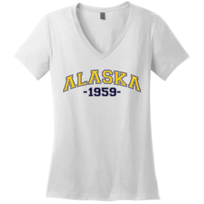 Alaska 1959 Women's V-Neck T-Shirt