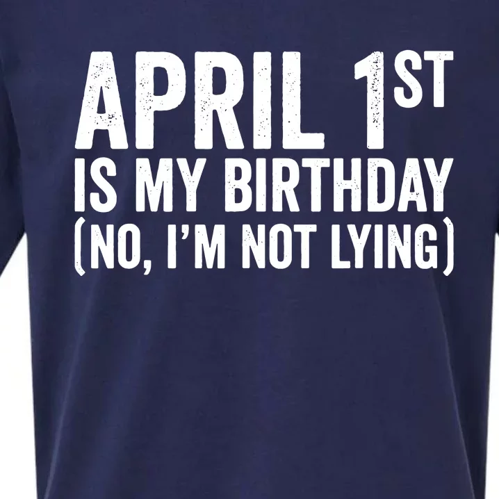 April 1st Birthday April Fools Day Funny Anniversary Sueded Cloud Jersey T-Shirt