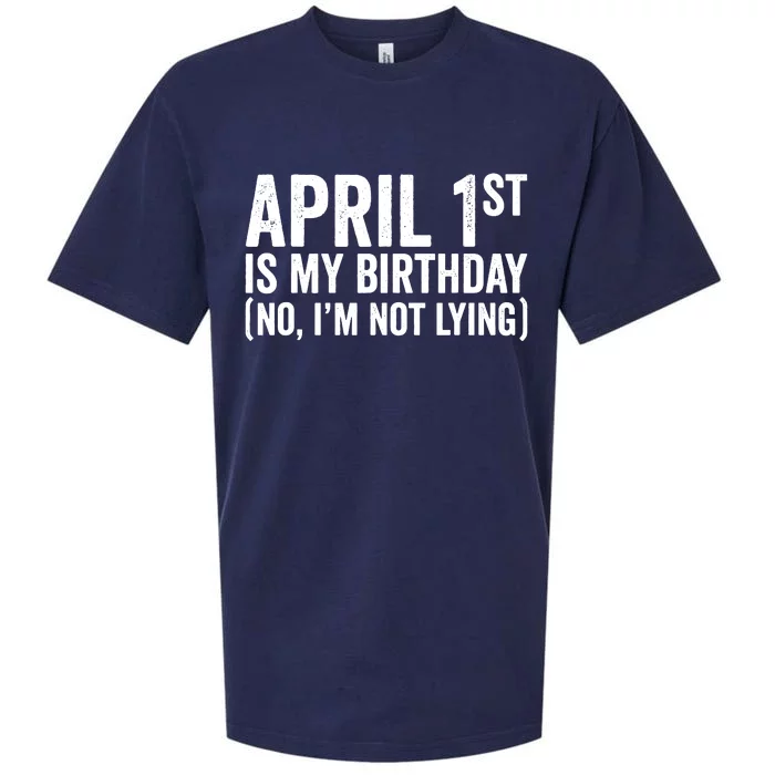 April 1st Birthday April Fools Day Funny Anniversary Sueded Cloud Jersey T-Shirt