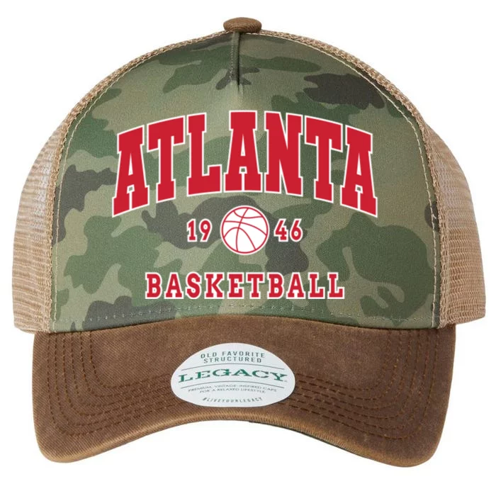 Atlanta 1946 Basketball Vintage Retro Atlanta Basketball Legacy Tie Dye Trucker Hat