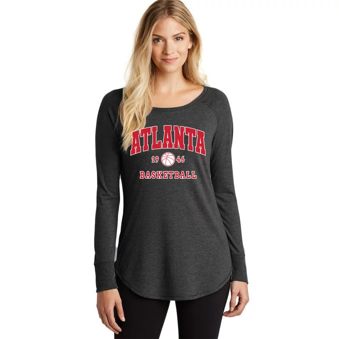 Atlanta 1946 Basketball Vintage Retro Atlanta Basketball Women's Perfect Tri Tunic Long Sleeve Shirt