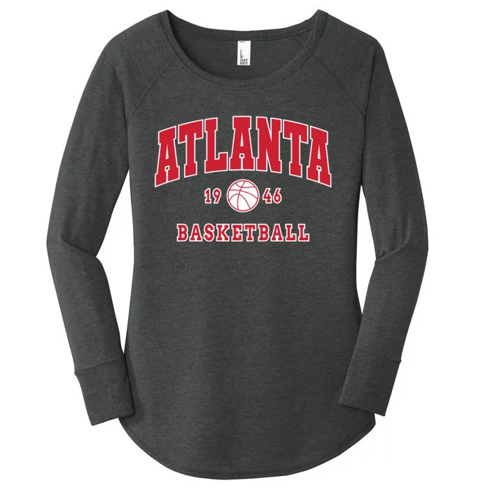 Atlanta 1946 Basketball Vintage Retro Atlanta Basketball Women's Perfect Tri Tunic Long Sleeve Shirt