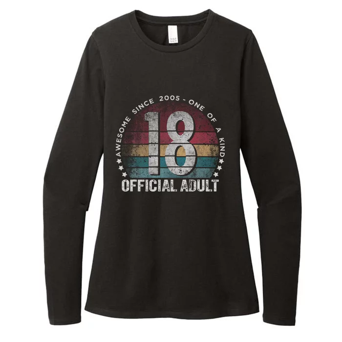 Adult 18th Birthday 18 Year Old Gifts Vintage 2005 Cute Womens CVC Long Sleeve Shirt