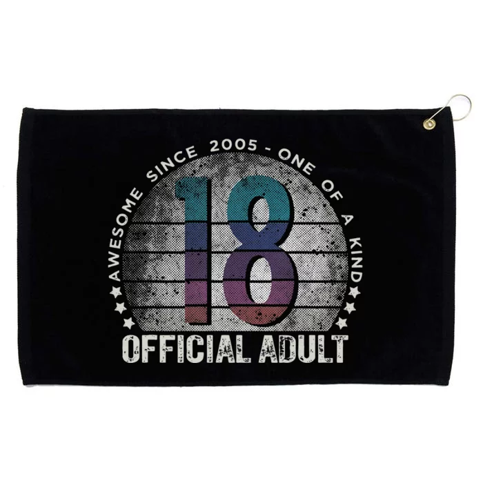 Adult 18th Birthday 18 Year Old Gifts Vintage 2005 Love Grommeted Golf Towel