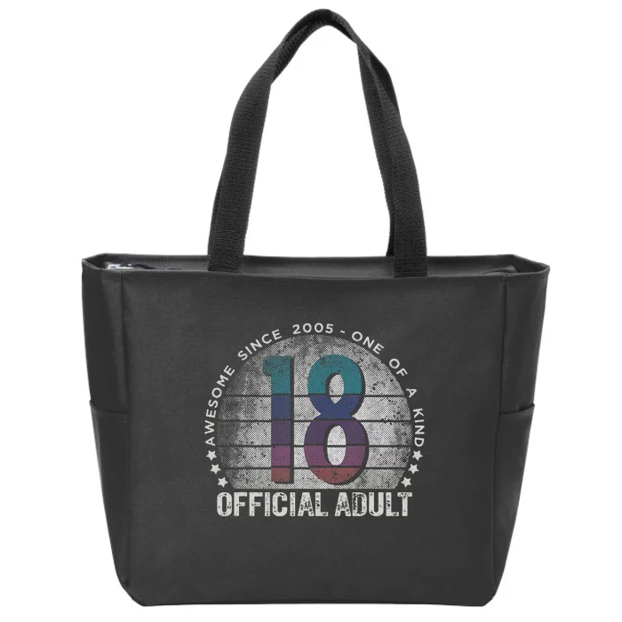 Adult 18th Birthday 18 Year Old Gifts Vintage 2005 Love Zip Tote Bag