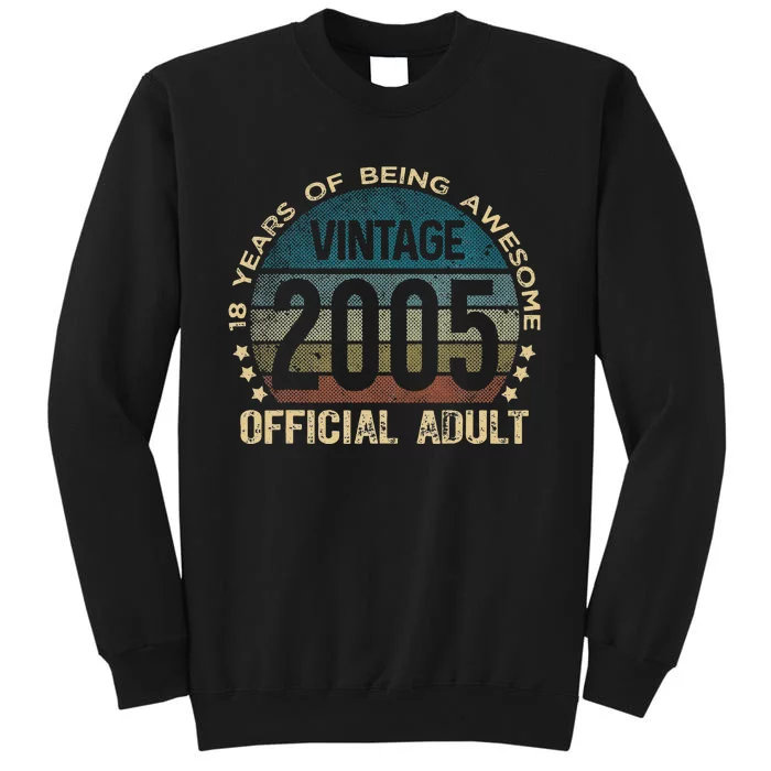 Adult 18th Birthday 18 Year Old Gifts Vintage 2005 Sweatshirt