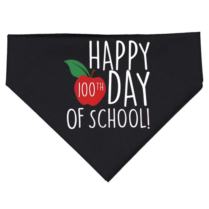 Apple 100 Days Of School USA-Made Doggie Bandana