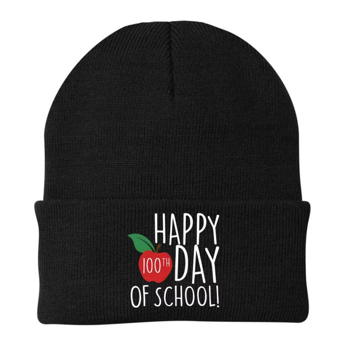 Apple 100 Days Of School Knit Cap Winter Beanie