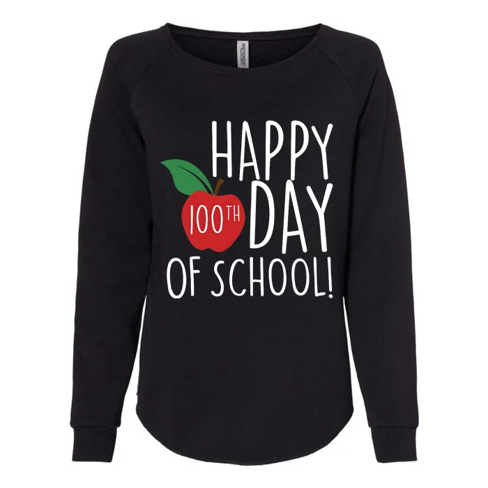 Apple 100 Days Of School Womens California Wash Sweatshirt