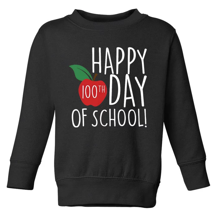 Apple 100 Days Of School Toddler Sweatshirt